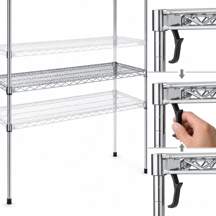Product image #3 for Metro Super Erecta Super Adjustable Wire Shelf, 72W x 21D, Stainless Steel Finish