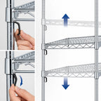 Thumbnail image #3 for Metro Super Erecta A2172NC Super Adjustable Chrome Wire Shelf, 72 x 21 Inch, Corner Release System, NSF