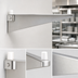 Thumbnail image #3 for Eagle Group Right-Hand Single Knob Shelf Bracket for Cantilevered Shelving, 14 Inch, Stainless Steel