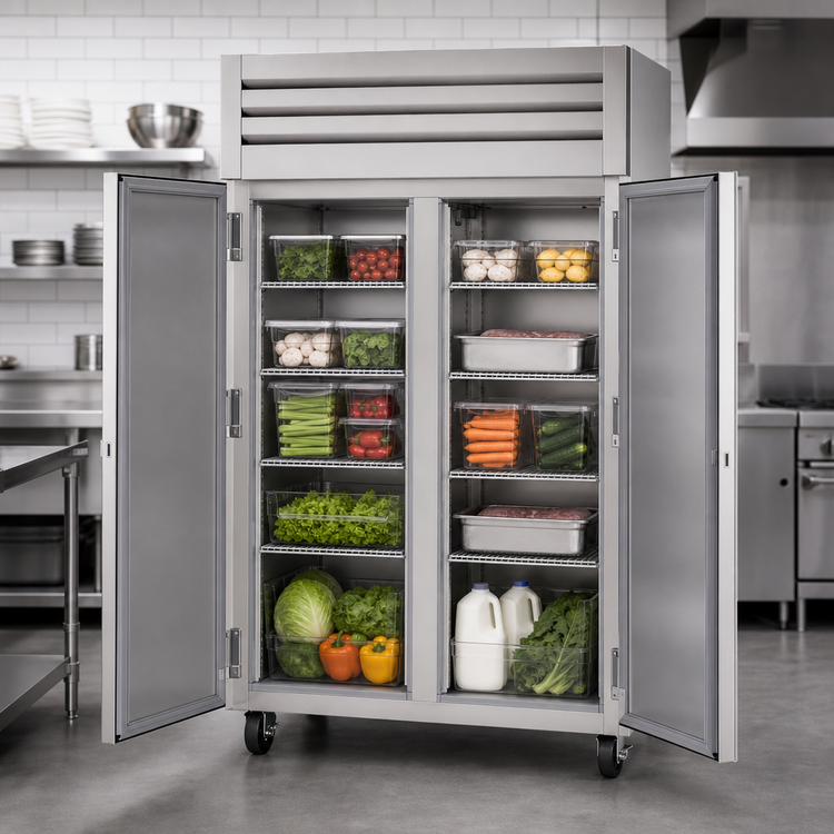 Product image #3 for True SPEC SERIES Two-Section Reach-In Refrigerator with Locking Solid Doors