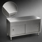 Thumbnail image #3 for Eagle Group Spec-Master US3OB 48-Inch Stainless Steel Beverage Urn Stand with Enclosed Base, Open Shelf and Drain Trough