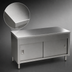 Thumbnail image #3 for Spec-Master 48-Inch Stainless Steel Beverage Urn Stand with Enclosed Base and Open Shelf