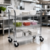 Thumbnail image #3 for Metro Super Erecta MW705 3-Shelf Chrome-Plated Steel Utility Bus Cart, 36 x 18 Inches