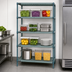 Thumbnail image #3 for Quantum 4-Tier Stationary Wire Plastic Mat Shelving Unit, 72 x 14 x 86 Inches, Green Epoxy Coated