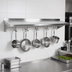 Thumbnail image #3 for John Boos Stallion 72-Inch Wall-Mount Stainless Steel Pot Rack Shelf with 6 Hooks