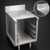 Thumbnail image #3 for La Rosa 24-Inch Stainless Steel Utility Stand Bus Cart with Cup/Glass Rack Unit
