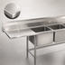 Thumbnail image #3 for Eagle Group S16 Series Two-Compartment Commercial Sink with Left Drainboard, 67-1/2-Inch Wide