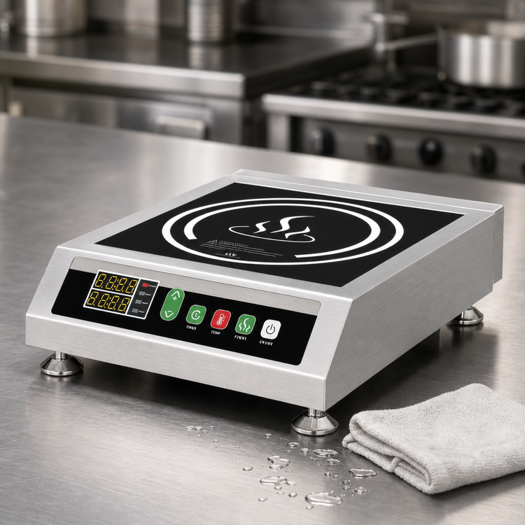 Product image #3 for Winco EICS-34 Single Burner Countertop Commercial Induction Cooktop, 240V, 3.4 kW