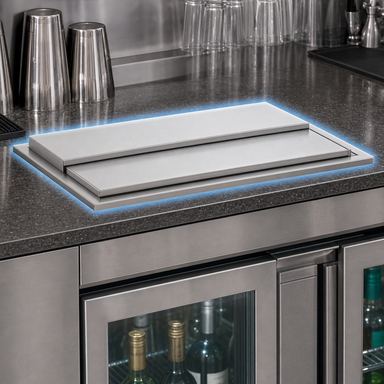 Product image #3 for Eagle Group Spec-Bar 30-Inch W x 20-Inch D Drop-In Ice Chest, Without Cold Plate, 121 lb. Capacity