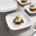 Thumbnail image #3 for Corelle Essentials Square Vitrelle Glass Appetizer Plate, 6-1/2 Inch, White