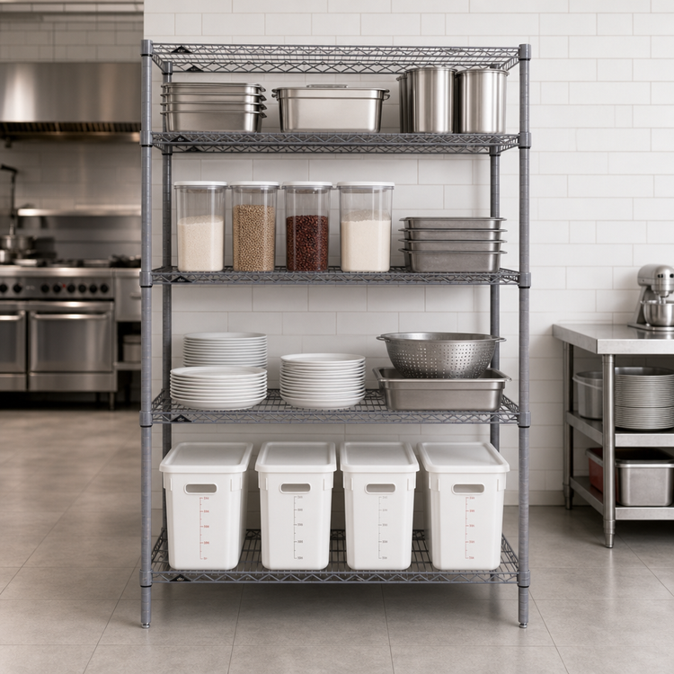 Product image #3 for Metro Super Erecta 72"W x 24"D x 74"H Stationary Starter Wire Shelving Unit, 4 Shelves, Gray Epoxy Finish