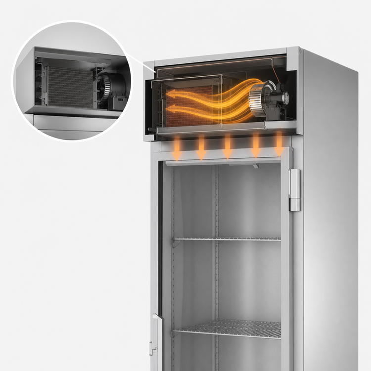 Product image #3 for Beverage-Air P Series Top-Mount Reach-In Glass Door Warming Cabinet, 21.5 Cu. Ft., 1 Section