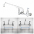 Thumbnail image #3 for T&S Brass B-0231-BST Wall-Mount Sink Mixing Faucet with 12-Inch Swing Nozzle, 8-Inch Centers