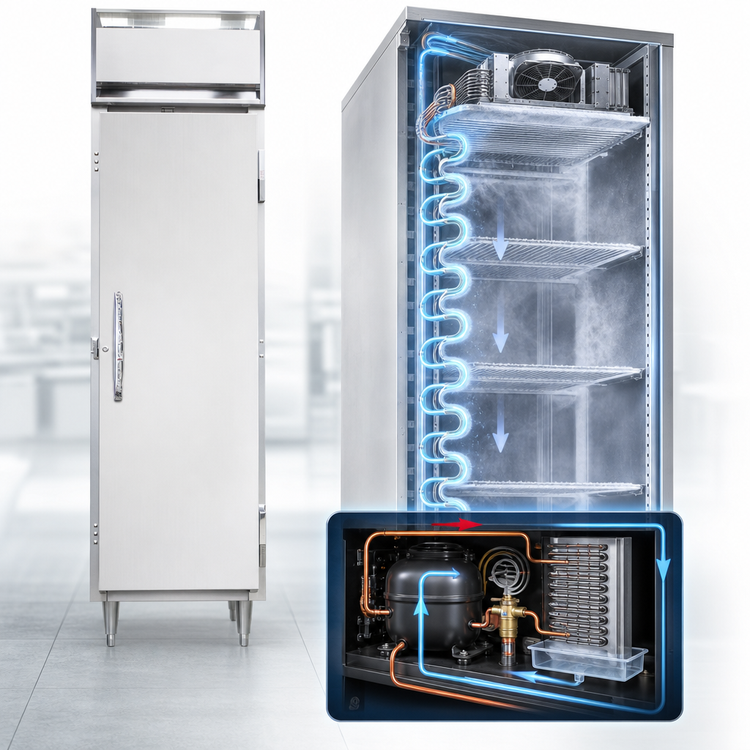 Product image #3 for Continental Refrigerator D1FSENSA Designer Slim Line 1-Section Narrow Full-Height Solid Door Reach-In Freezer