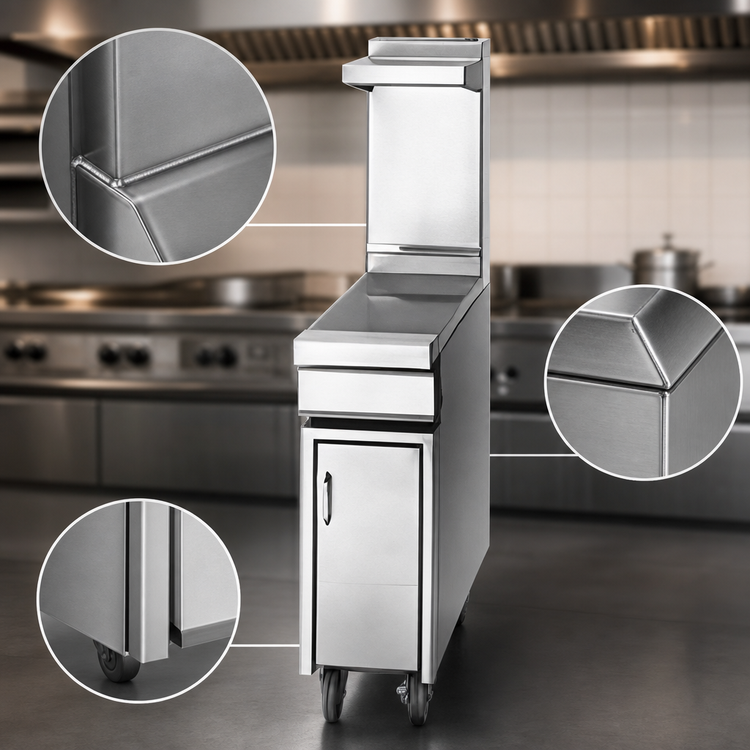 Product image #3 for Titan 12-Inch Stainless Steel Spreader Cabinet with Insulated Double-Wall Door