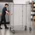 Thumbnail image #3 for Metro Super Erecta Heavy-Duty Mobile Wire Security Cage, Stainless Steel Finish, 63-1/2