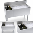 Thumbnail image #3 for Krowne Royal Series KR19-M42R 42-Inch Right-Hand Underbar Combination Ice Bin with 6-Bottle Insulated Storage, 92 lb. Capacity