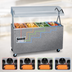 Thumbnail image #3 for Vollrath 2-Series Affordable Portable 4-Well Mobile Hot Food Station with Buffet Breath Guard, Enclosed Granite Base, 208-240V
