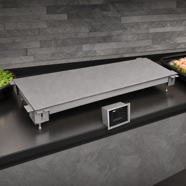 Product image #3 for Hatco CSSBX-3018 Built-In Simulated Stone Cold Shelf, 30 x 18 Inches