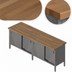 Thumbnail image #3 for John Boos Maple Top Work Table with Sliding Doors and Stainless Steel Cabinet Base, 84 x 30 Inches