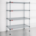 Thumbnail image #3 for EAGLEbrite Quad-Adjust 4-Tier Wire Shelving Starter Unit, 72W x 24D x 74H, Zinc Finish
