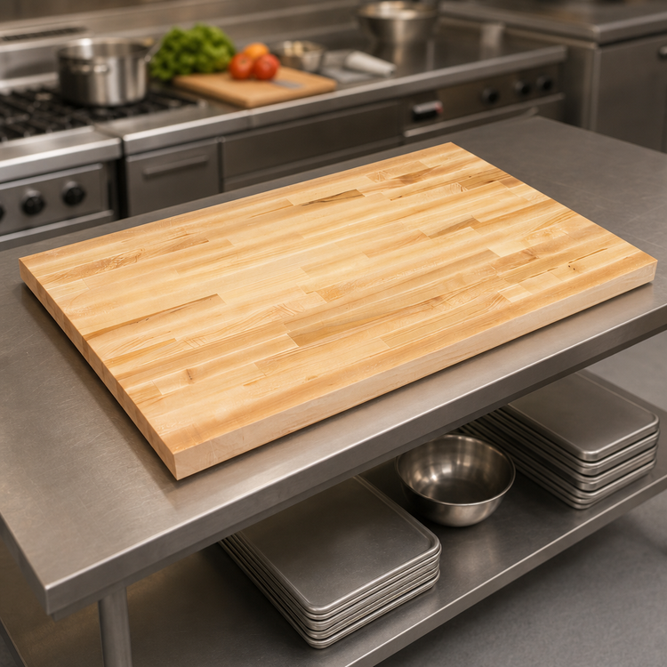 Product image #3 for John Boos Boos Block Northern Hard Rock Maple Blended Edge Grain Kitchen Countertop, 48 x 32 x 1-1/2 Inch, Varnique Finish