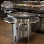 Thumbnail image #3 for Town Equipment MBR-36 36-Inch Gas Mongolian Barbecue Range with Cast Iron Top, 3 Burners, Stainless Steel Exterior