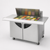 Thumbnail image #3 for Turbo Air Super Deluxe 2-Section Mega Top Sandwich/Salad Prep Table with 18-Pan Opening and Rear-Mounted Refrigeration, 15 Cu. Ft.