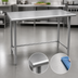 Thumbnail image #3 for Omcan 60-Inch x 24-Inch Stainless Steel Flat Top Work Table with Open Base