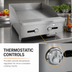 Thumbnail image #3 for Comstock-Castle FHP24-24T Countertop Gas Griddle with Thermostatic Controls, 24-Inch x 21-Inch Polished Steel Plate