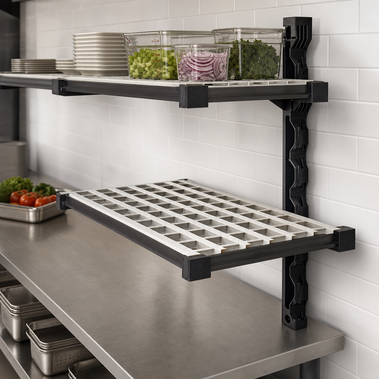 Product image #3 for Camshelving Elevation Wall-Mounted Vented Add-On Shelf Kit, 24 x 36 Inches, Brushed Graphite