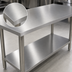 Thumbnail image #3 for Omcan Elite Series 72 x 30 Inch Stainless Steel Work Table with Undershelf