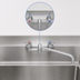 Thumbnail image #3 for OptiFlow 8-Inch Center Splash-Mount Heavy Duty Faucet with 8-Inch Swing Spout