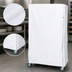 Thumbnail image #3 for Quantum 18 x 48 x 63 Inch Wire Cart Cover with Zipper Flap, White Nylon