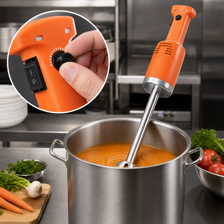 Product image #3 for Dynamic Senior PMX98 Variable-Speed Immersion Blender with 12-Inch Stainless Steel Shaft, 5-Gallon Capacity, 115V