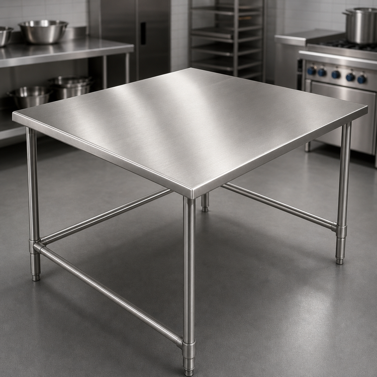 Product image #3 for Eagle Spec-Master Marine Series 48 x 48-Inch Square Work Table with 14-Gauge 300 Series Stainless Steel Top