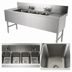Thumbnail image #3 for Advance Tabco Prestige 4-Compartment Underbar Sink Unit with Left and Right Drainboards and Deck Mount Faucets, 96 Inch