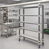 Thumbnail image #3 for Cambro Camshelving Elements XTRA High Density Top Rail 5-Tier Mobile Starter Unit, 54 x 24 x 80 Inch, Overhead Track Shelving