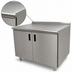 Thumbnail image #3 for Advance Tabco Cabinet Base Enclosed Work Table, 48 x 36 Inches, 14-Gauge 304 Stainless Steel Top, 1-1/2-Inch Rear Up-Turn