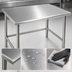 Thumbnail image #3 for Eagle Group Budget Series 108 in. x 36 in. Flat Top Stainless Steel Work Table with Tubular Base