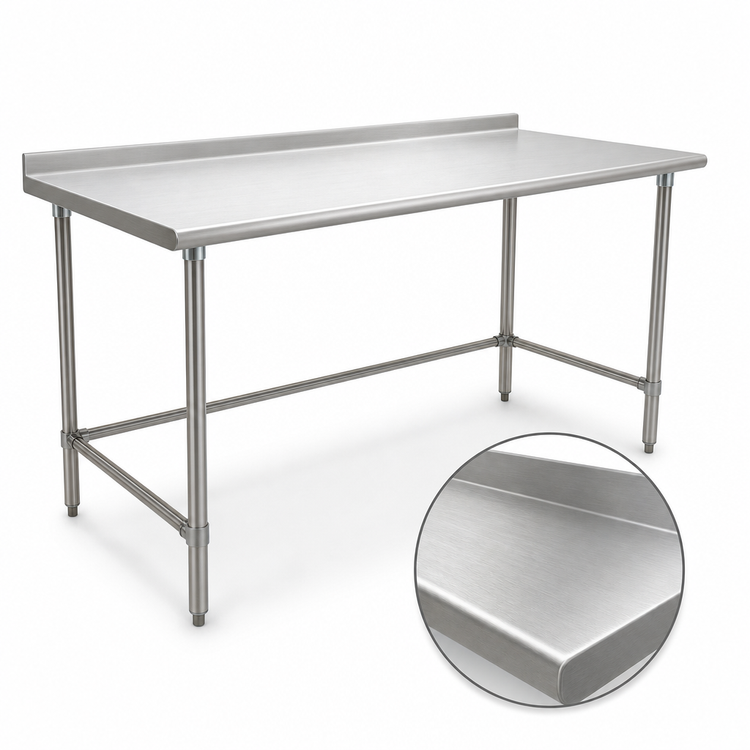 Product image #3 for Eagle BlendPort Budget Series Stainless Steel Work Table with Rear Upturn, 84 x 30 Inches