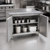 Thumbnail image #3 for Eagle Spec-Master Marine Series Enclosed Work Table with Cabinet Base and Hinged Doors, 48 x 30 Inches, 304 Stainless Steel Top