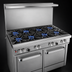 Thumbnail image #3 for Southbend Ultimate 48-Inch Natural Gas Restaurant Range with 8 Star/Sauté Burners, Convection Oven, and Cabinet Base