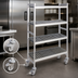 Thumbnail image #3 for Fermostock 4-Tier Mobile Polymer Shelving Unit with Removable Inserts, 38