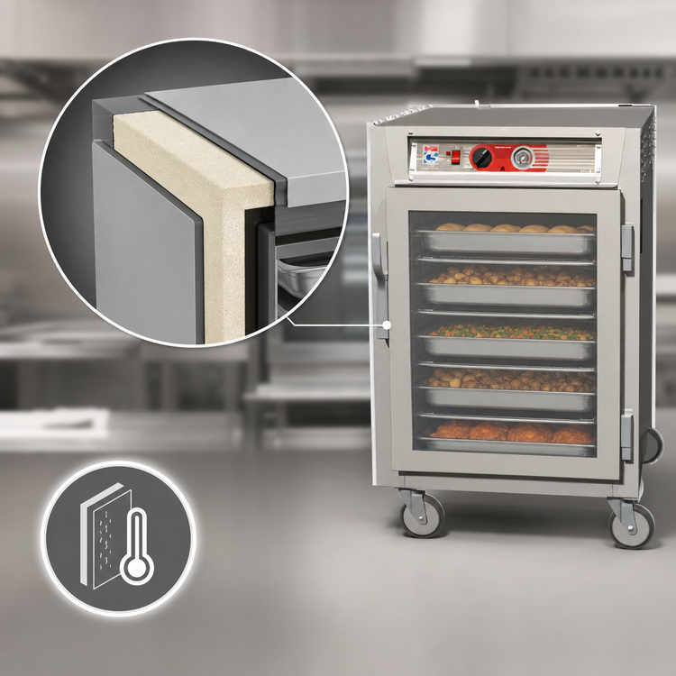 Product image #3 for Metro C5 6 Series Half-Height Pass-Thru Heated Holding Cabinet with Double-Pane Glass Doors, 17-Pan Capacity, 120V