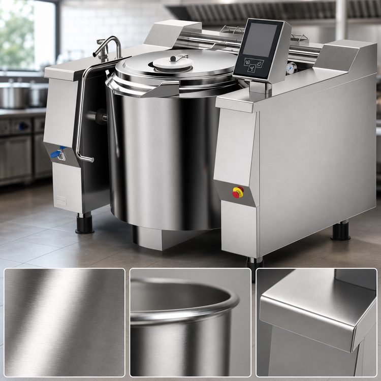Product image #3 for Firex Baskett UPRIG048_V1 48 Gallon Tilting Gas Indirect Heating Steam Kettle