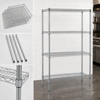 Thumbnail image #3 for Quantum WR86-2436C 36" W x 24" D x 86" H Chrome Wire Shelving Starter Unit, 4 Shelves, 4 Posts