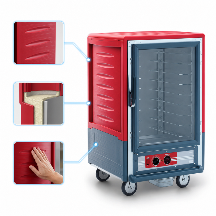 Product image #3 for Metro C5 3 Series Half-Height Heated Holding Cabinet with Clear Polycarbonate Door and Universal Wire Slides