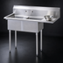 Thumbnail image #3 for Turbo Air 2-Compartment Sink with Right-Hand Drainboard, 18