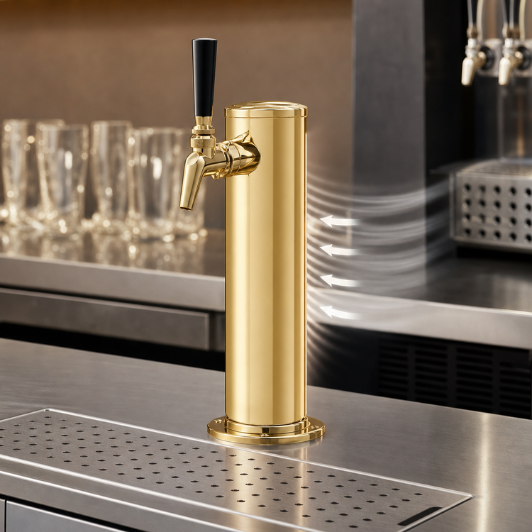 Product image #3 for Perlick Air-Cooled Single-Faucet Countertop Draft Arm Beer Tower with Restrictors
